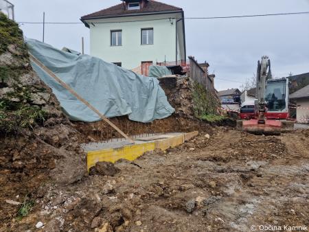 Sanacija zidu Pot na Poljane (2)